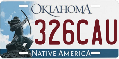 OK license plate 326CAU