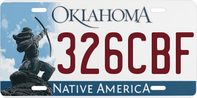 OK license plate 326CBF