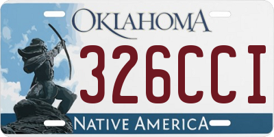 OK license plate 326CCI
