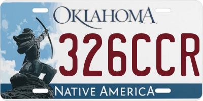 OK license plate 326CCR