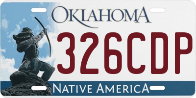 OK license plate 326CDP
