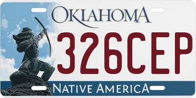 OK license plate 326CEP
