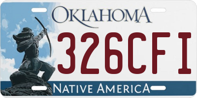 OK license plate 326CFI