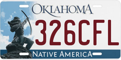 OK license plate 326CFL