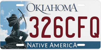 OK license plate 326CFQ