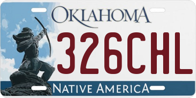 OK license plate 326CHL