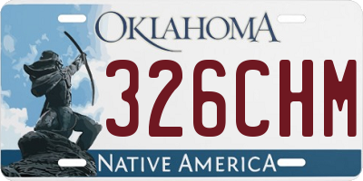OK license plate 326CHM