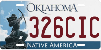 OK license plate 326CIC