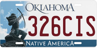 OK license plate 326CIS