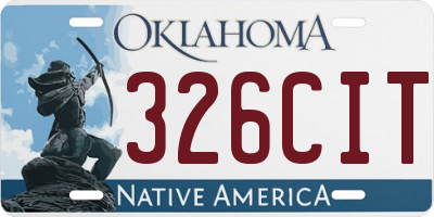 OK license plate 326CIT