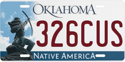OK license plate 326CUS