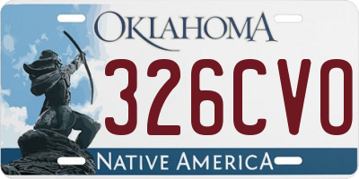 OK license plate 326CVO