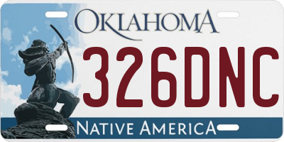OK license plate 326DNC