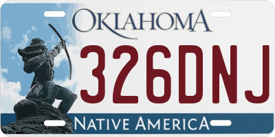 OK license plate 326DNJ