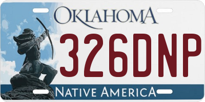 OK license plate 326DNP