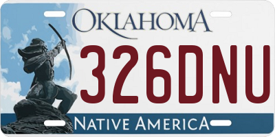 OK license plate 326DNU