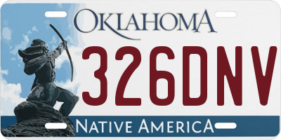 OK license plate 326DNV