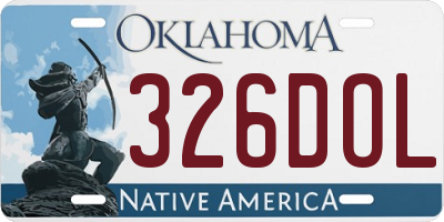 OK license plate 326DOL