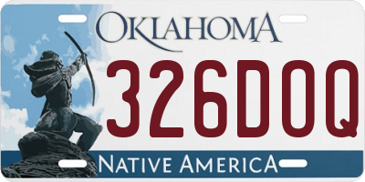 OK license plate 326DOQ