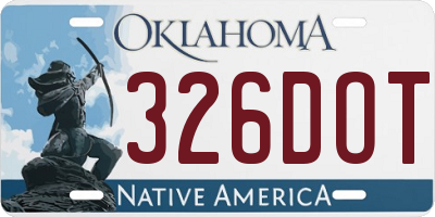 OK license plate 326DOT
