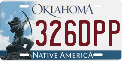 OK license plate 326DPP