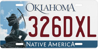 OK license plate 326DXL