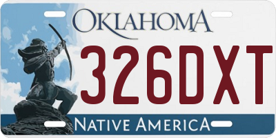 OK license plate 326DXT