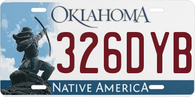 OK license plate 326DYB