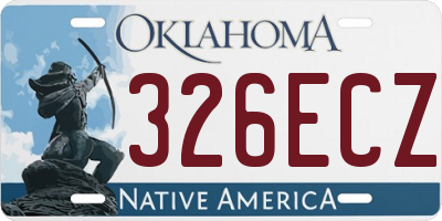 OK license plate 326ECZ