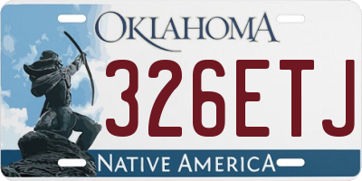 OK license plate 326ETJ