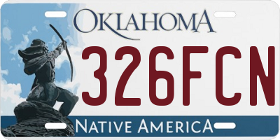 OK license plate 326FCN