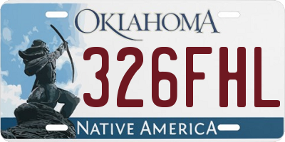 OK license plate 326FHL