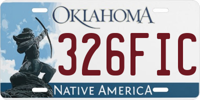 OK license plate 326FIC