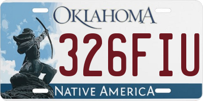 OK license plate 326FIU