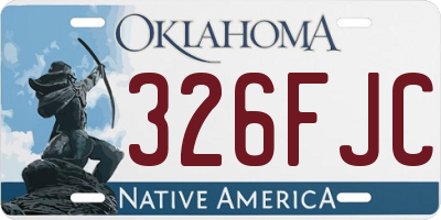 OK license plate 326FJC