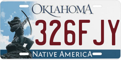OK license plate 326FJY