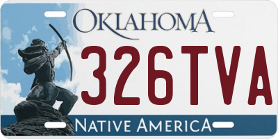 OK license plate 326TVA