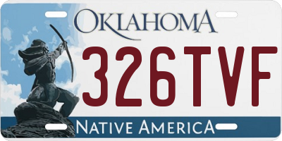 OK license plate 326TVF