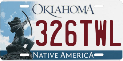 OK license plate 326TWL