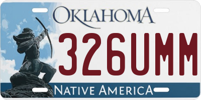 OK license plate 326UMM