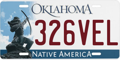OK license plate 326VEL