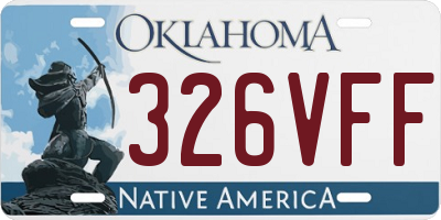 OK license plate 326VFF