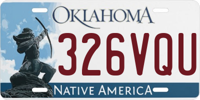 OK license plate 326VQU