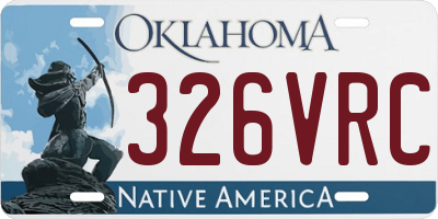 OK license plate 326VRC