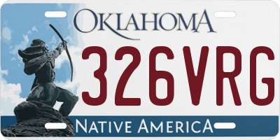 OK license plate 326VRG