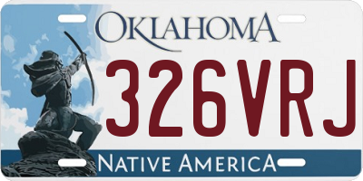 OK license plate 326VRJ