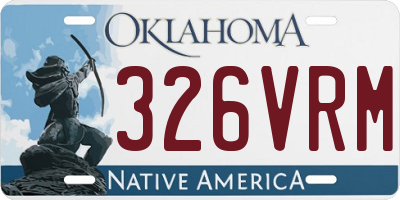 OK license plate 326VRM