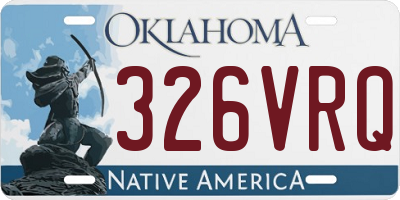OK license plate 326VRQ