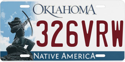 OK license plate 326VRW