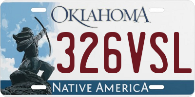OK license plate 326VSL